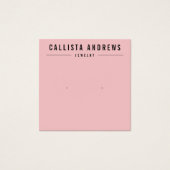 Carte d'affichage simple Noir Vierge rose (Devant)