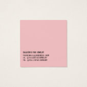 Carte d'affichage simple Noir Vierge rose (Dos)