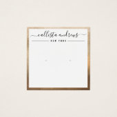 Carte d'affichage simple or blanc Cursive oreille (Devant)