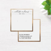 Carte d'affichage simple or blanc Cursive oreille (Bureau)