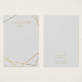 Carte d'affichage simple or géométrique (Devant & derrière)