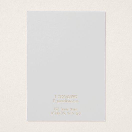 Carte d'affichage simple or géométrique (Dos)