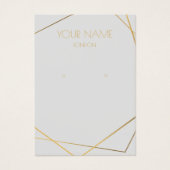 Carte d'affichage simple or géométrique (Devant)