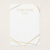 Carte d'affichage simple or géométrique blanc (Devant)