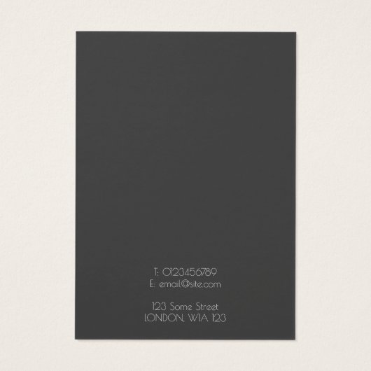 Carte d'affichage simple or géométrique gris (Dos)