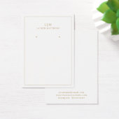 Carte d'affichage simple or Monogramme moderne (Bureau)