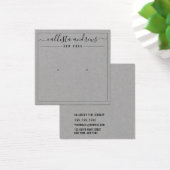 Carte d'affichage simple papier gris Cursive oreil (Bureau)