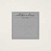 Carte d'affichage simple papier gris Cursive oreil (Devant)