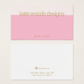 Carte d'affichage simple pour bijoux à oreille ros (Devant & derrière)