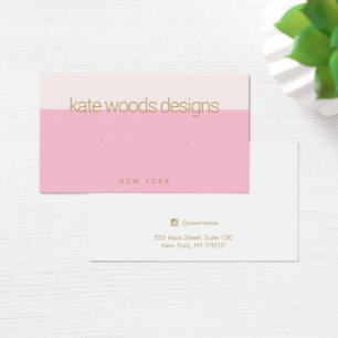 Carte d'affichage simple pour bijoux à oreille ros