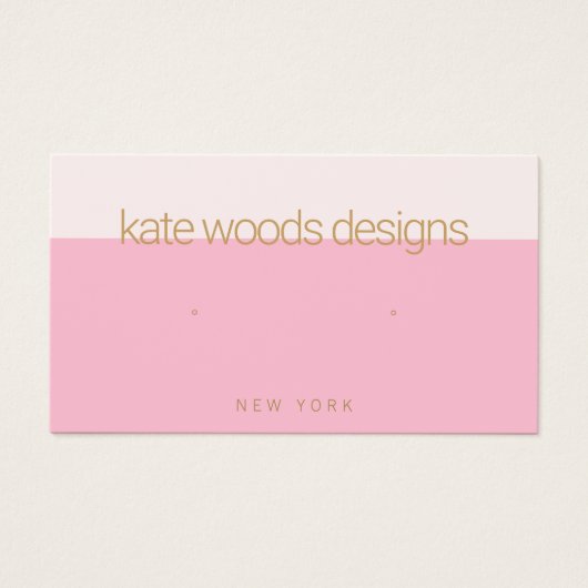 Carte d'affichage simple pour bijoux à oreille ros (Devant)