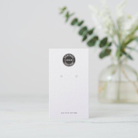 Carte d'affichage simple pour logo et code QR (Debout devant)