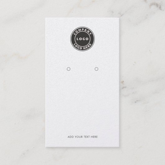 Carte d'affichage simple pour logo et code QR (Devant)