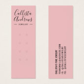 Carte d'affichage simple rose noire à oreille mult (Devant & derrière)