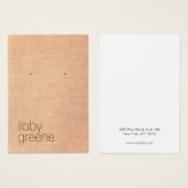 Carte d'affichage simple Rustique Tan Jewelry (Devant & derrière)