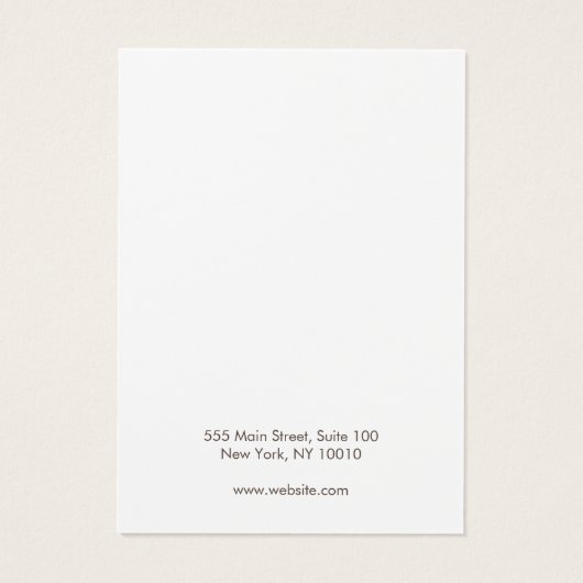 Carte d'affichage simple Rustique Tan Jewelry (Dos)