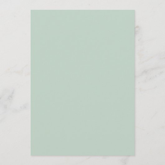 Carte d'affichage Simple Sage Green Thumbprint (Dos)