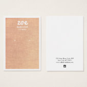 Carte d'affichage simple Tan Lin (Devant & derrière)