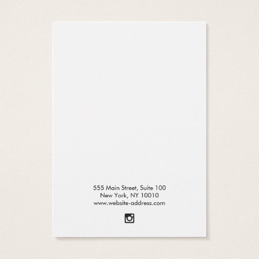 Carte d'affichage simple Tan Lin (Dos)