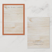 Carte d'affichage simple Terra Cotta en bois Brown (Devant / Derrière)