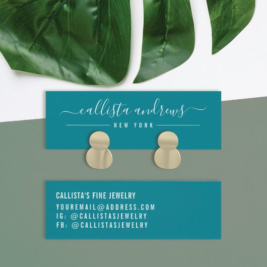 Carte d'affichage simple Turquoise foncé