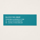 Carte d'affichage simple Turquoise foncé (Dos)