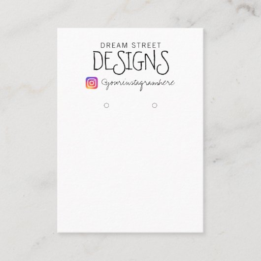 Carte d'affichage simple Vintage d'écoute Instagra (Devant)