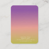 Carte d'affichage Soft Sun Gradient fait main (Dos)