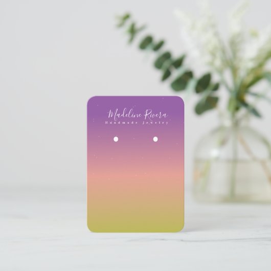 Carte d'affichage Soft Sun Gradient fait main (Debout devant)