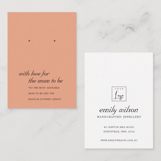 CARTE D'AFFICHAGE TERRACOTTA MUM À OFFRIR (Devant / Derrière)