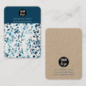 Carte d'affichage Terrazzo Mosaic Blue 3 Étui (Devant / Derrière)