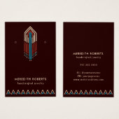 Carte d'affichage Tribal Turquoise Terra Cotta (Devant & derrière)