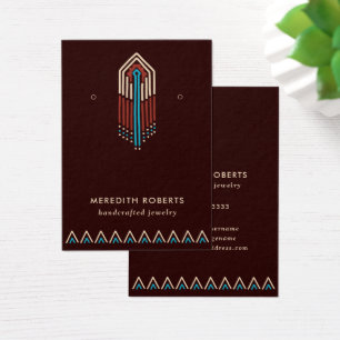 Carte d'affichage Tribal Turquoise Terra Cotta