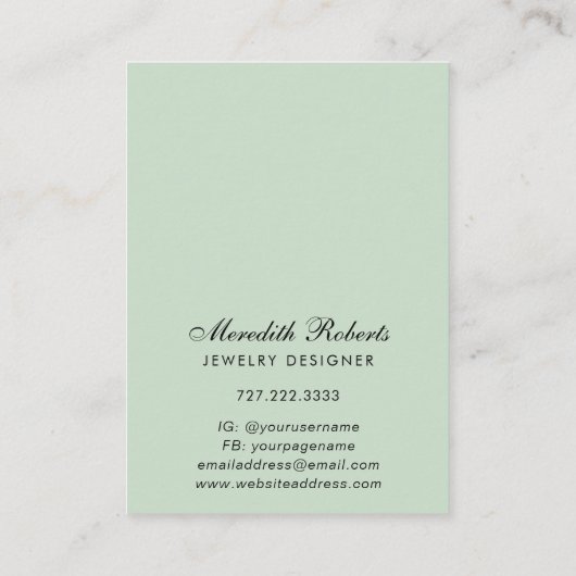 Carte d'affichage Tropical Palm Trees Bijoux Colli (Dos)