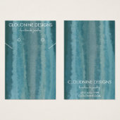Carte d'affichage turquoise collier à oreille bleu (Devant & derrière)