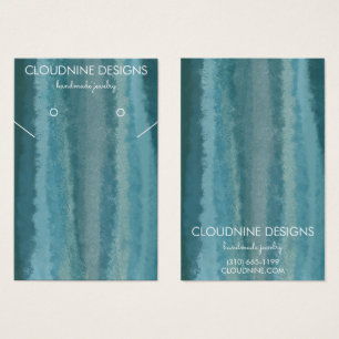 Carte d'affichage turquoise collier à oreille bleu