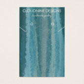 Carte d'affichage turquoise collier à oreille bleu (Devant)