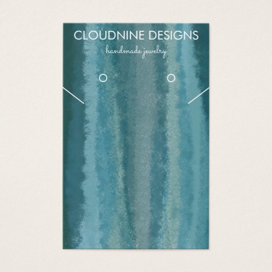 Carte d'affichage turquoise collier à oreille bleu (Devant)