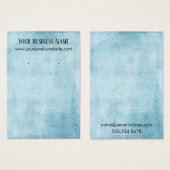 Carte d'affichage turquoise du support d'oreille e (Devant & derrière)