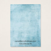 Carte d'affichage turquoise du support d'oreille e (Dos)