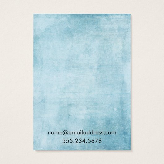 Carte d'affichage turquoise du support d'oreille e (Dos)