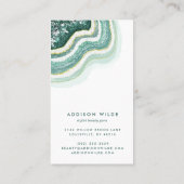 Carte d'affichage turquoise Gold Agate Geode (Dos)