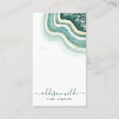 Carte d'affichage turquoise Gold Agate Geode (Devant)