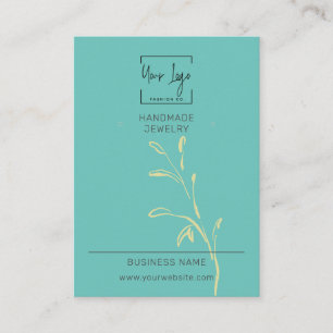 Carte d'affichage turquoise pour bijoux de mode QR