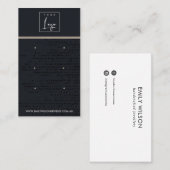 CARTE D'AFFICHAGE URBAN BLACK KRAFT DOTS 3 STUD EA (Devant / Derrière)