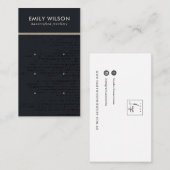 CARTE D'AFFICHAGE URBAN BLACK KRAFT DOTS 3 STUD EA (Devant / Derrière)