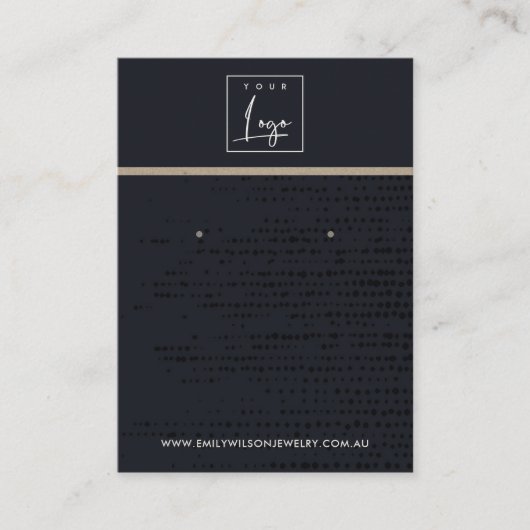 CARTE D'AFFICHAGE URBAN BLACK KRAFT DOTS STUD EARR (Devant)