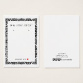 Carte d'affichage vintage Black French Frame (Devant & derrière)