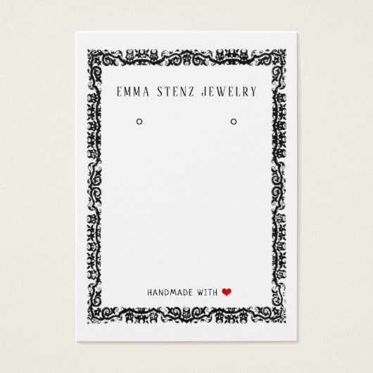 Carte d'affichage vintage Black French Frame (Devant)