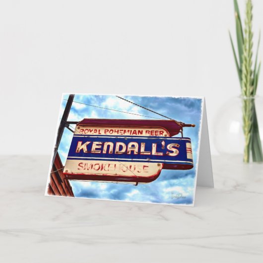 Carte d'affichage Vintage de la bière pliée (Devant)